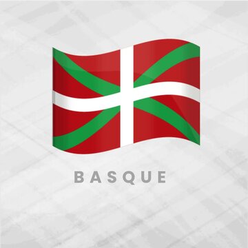 Vibrant Animated Basque Flag Waving with Dynamic Motion and Bold Ikurri&ntilde;a Design for Proud Basque Cultural Identity
