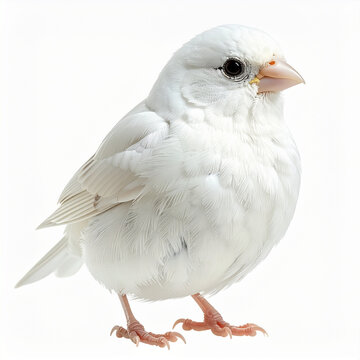 White Canary (Serinus canaria). isolated. 