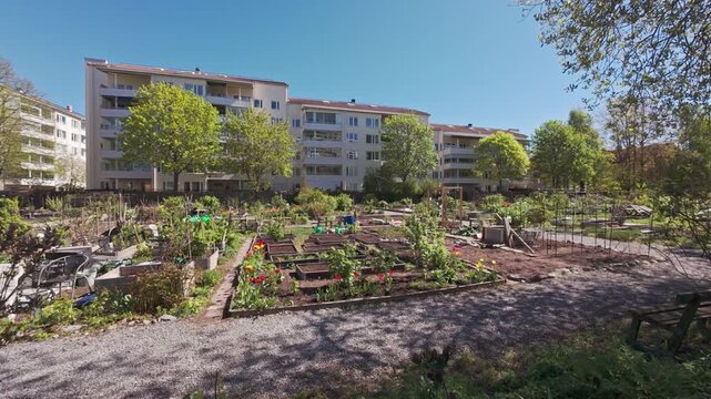 Urban Gardening in Solna Stockholm &ndash; Community Green Space in City Environment