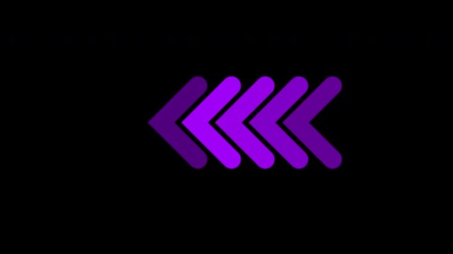 Animated Leftward Chevron Arrows with Dynamic Swipe. 4K Video
