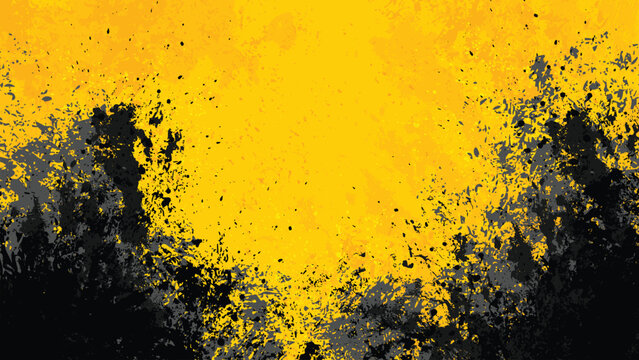A yellow background with clearly visible black stains.