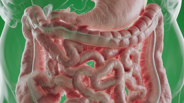 Human digestive system 3D anatomy