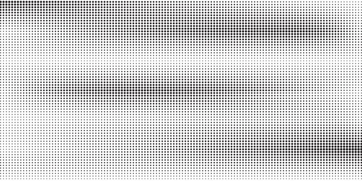 Halftone faded gradient texture. Grunge halftone grit background. White and black sand noise wallpaper. Retro pixilated vector backdrop