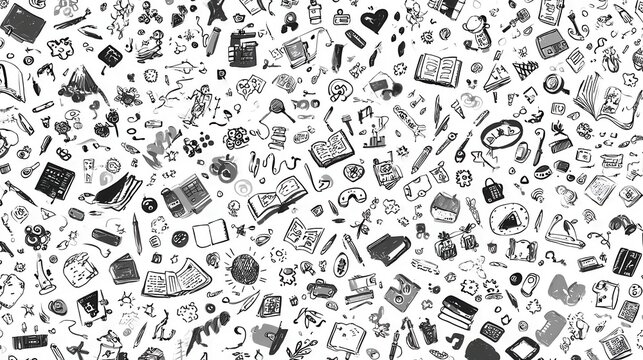 Hand-Drawn Doodle Pattern for Creative Business Concepts