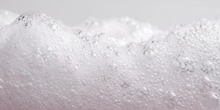 Macro Bubbles Soft, Foamy White Texture for Cleansing Concepts