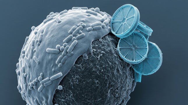 Ion-Abrasion Scanning Electron Microscopy Of Diatoms And Bacteria Biofilm On Microplastic Surface