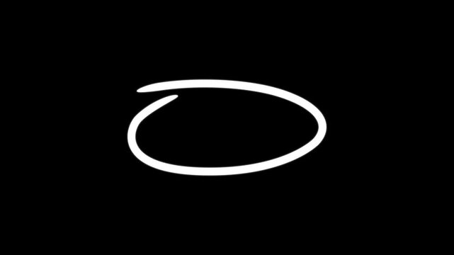 Circle marker with drawing, white marker pen style, doodle white circle marker and underline stroke, white Circle Highlighter Scribble Animation