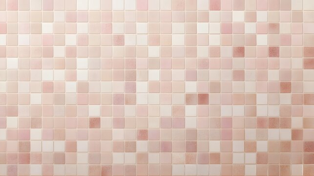 Soft pastel mosaic tile background featuring blended tones of blush cream and beige in a seamless repeating pattern