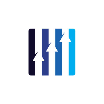 Modern Business Growth Arrow Logo Vector