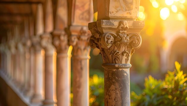 Sunny cloister columns