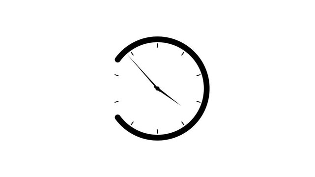 Abstract new analog clock icon animation.4.k animation video