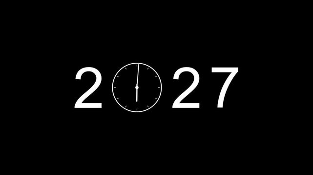 2027 new year loading progress bar 4K animation video