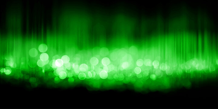 Green abstract background featuring glowing digital waves and a bright equalizer design with colorful energy lines on a dark black backdrop for a modern music technology wallpaper illustration