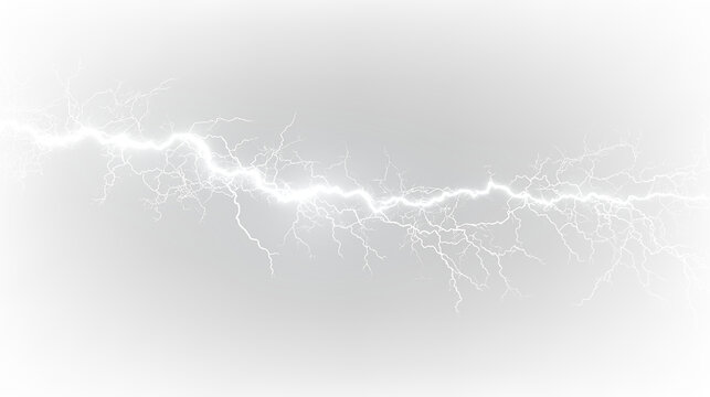Lightning bolt on a transparent background for graphic design use in various projects
