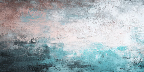 Obraz premium An aged blue grunge background features a textured watercolor paint design on a dirty vintage paper surface with a light grungy pattern and old wall art backdrop