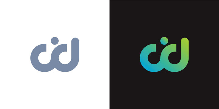 Modern abstract logo design with two variations.