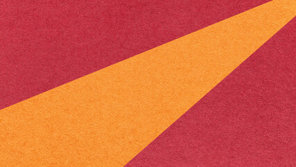 Fototapeta premium Abstract geometric wine red paper background with orange ray, macro texture for banner, template, presentation