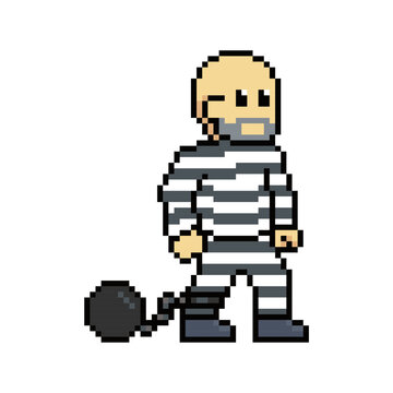prisoner man draw pixel art