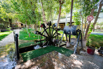 Water mill at traditional paper factory in Samarkand. © diy13