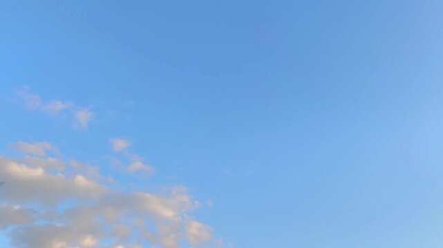 Orange cirrocumulus clouds at twilight