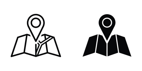 Map pin icon on open book illustration © NASIMA