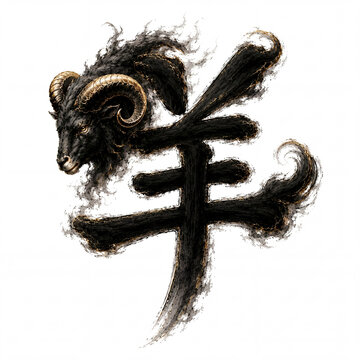 Chinese Character Animal Calligraphy Art.
동물 형상을 결합한 중국 한자 캘리그래피
