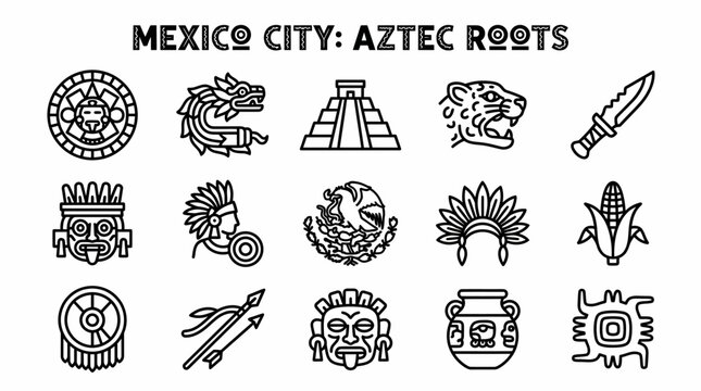 Mexico City Aztec Roots Icons: Culture, History, Symbols