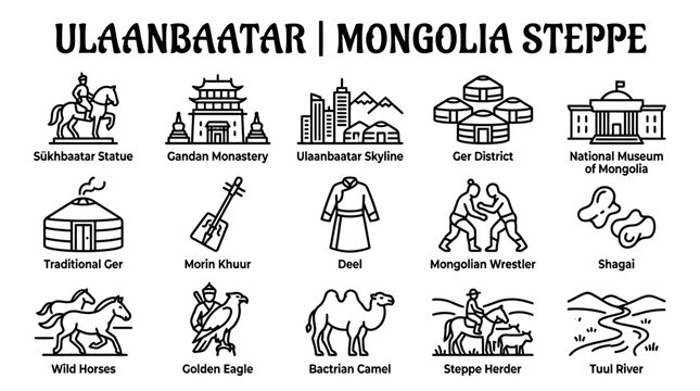 Ulaanbaatar Mongolia Steppe Icons: Landmarks, Culture, Nature