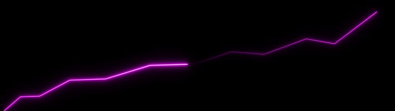Abstract neon arrow growth , success concept. Profit growing icon animation. Growing business graph symbol .  financial data view business graph up arrow