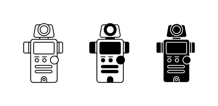 Light Meter Icons, Photography Meter Symbols, Exposure Meter Vector Graphics for Digital and Print Media