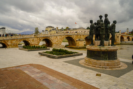 architecture un Skopje , North Macedonia , museum , monuments and bridge