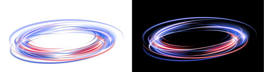 PNG  image of Glowing light trails on transparent background © Nurun Nahar