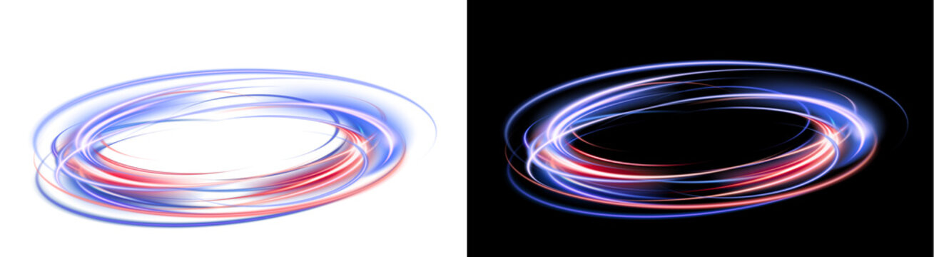 PNG&nbsp; image of&nbsp;Glowing light trails on transparent background