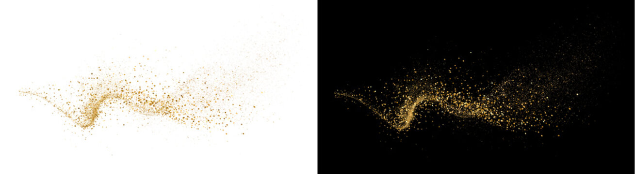 PNG&nbsp; image of&nbsp;Golden glitter dust on transparent background