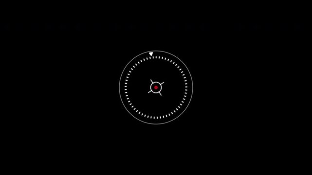 Digital hud interface reticle circular target pointer. alpha