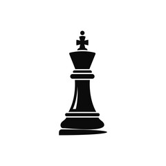 Fototapeta premium Black Chess King Piece Symbolizing Strategy and Leadership