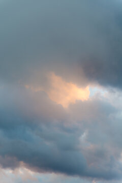 Canada, BC, Bowron Lake Provincial Park.  Cloudscape over Isaac Lake on the Bowron Lakes Canoe Circuit.