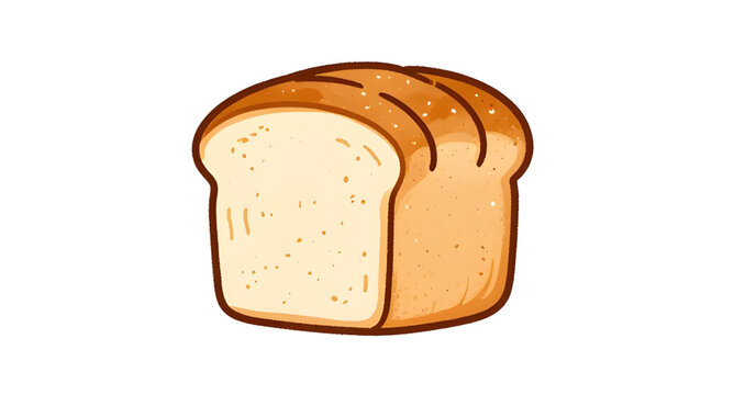 cartoon sliced bread illustration, loaf of bread vector, bakery bread clipart, sliced loaf food graphic, fresh baked bread icon, wheat bread cartoon design, breakfast bread illustration, bakery produc