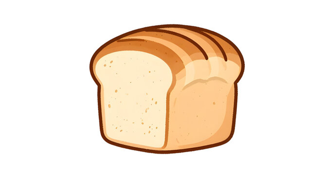 cartoon sliced bread illustration, loaf of bread vector, bakery bread clipart, sliced loaf food graphic, fresh baked bread icon, wheat bread cartoon design, breakfast bread illustration, bakery produc