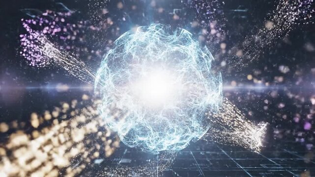 Abstract Digital Energy Cycle With Particles