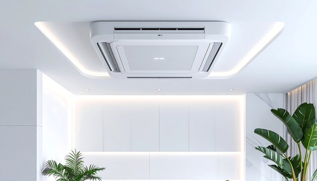 Modern cassette air conditioner inset ceiling mount