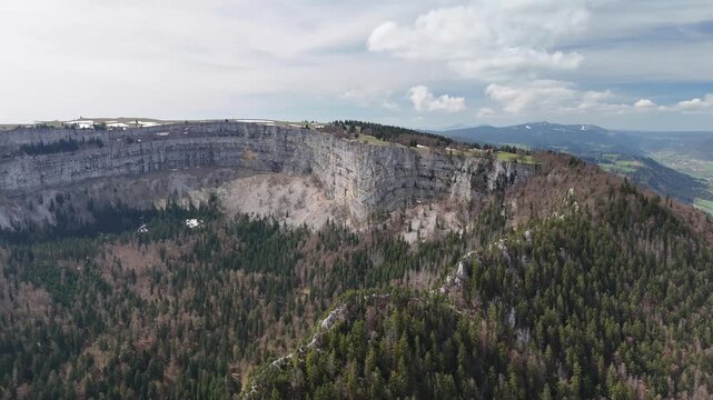 Inside Creux du Van: Rocky Slope and Limestone Cliffs in the Swiss Jura