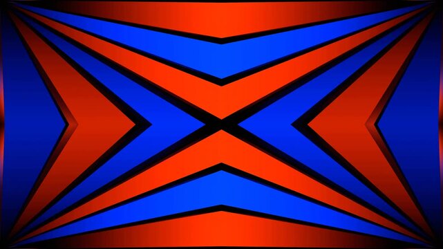 Orange and Blue Neon Lights Alternating Kaleidoscope Background VJ Loop in 4K