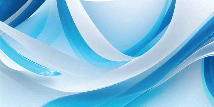 A smooth blue wave pattern creates a futuristic digital backdrop with flowing light lines and curved motion for a high-tech abstract wallpaper illustration