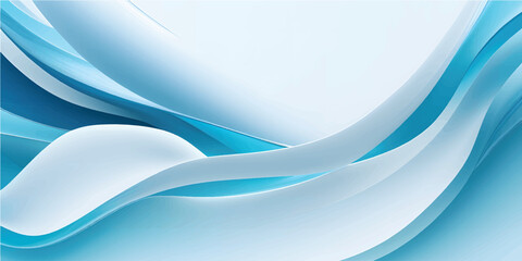 Fototapeta premium Dynamic abstract blue wave background featuring futuristic flowing lines and wavy digital motion design on a sleek light vector backdrop