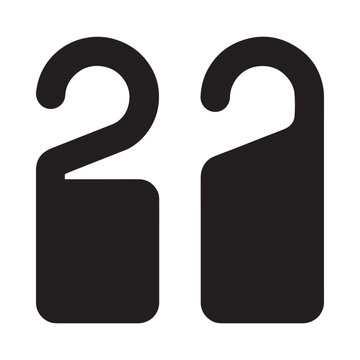 numbers two and one black silhouette on white background