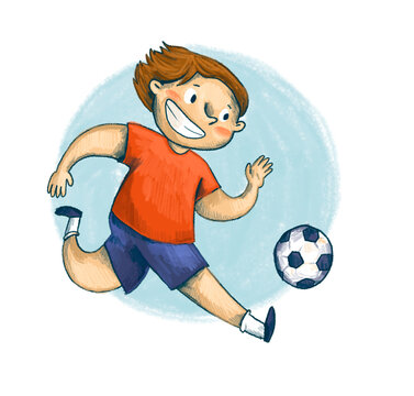 Ni&ntilde;o jugando al futbol