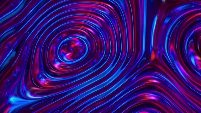 Abstract Iridescent Liquid Waves Seamless Loop Background