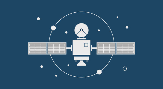 Satellite Orbiting Earth, Space Exploration, Technology, Communication