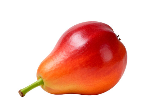 [Transparent Background PNG]Fresh Ripe Rose Apple on White Background